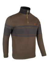 Contrast Sweater Halve Rits Groen