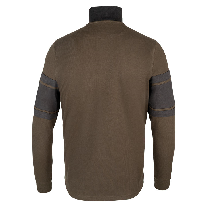 Contrast Sweater Halve Rits Groen