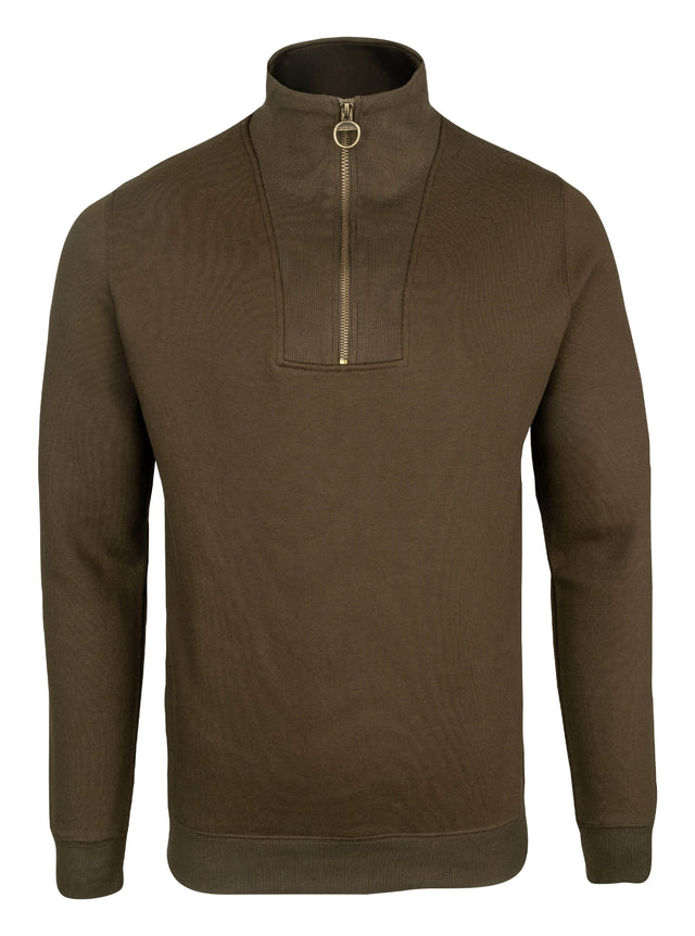 Sweater Halve Rits Donkerolijf
