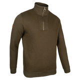 Sweater Halve Rits Donkerolijf