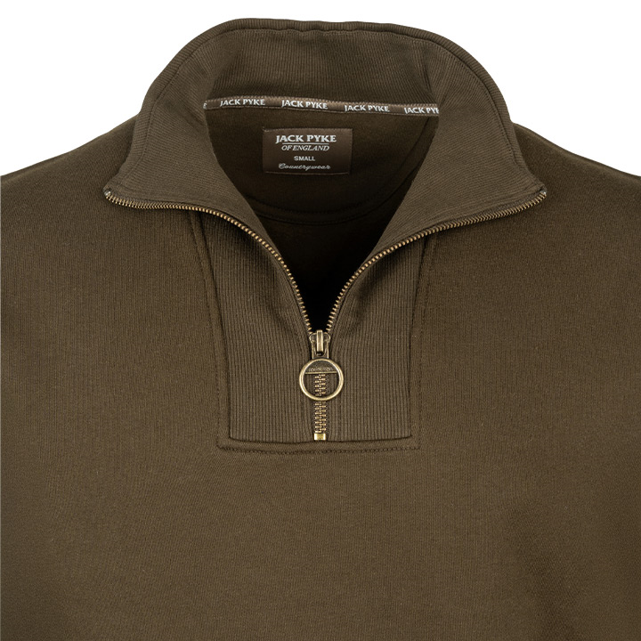 Sweater Halve Rits Donkerolijf