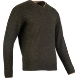 Ashcombe Trui V-Hals 100% Lamswol Donkerolijf