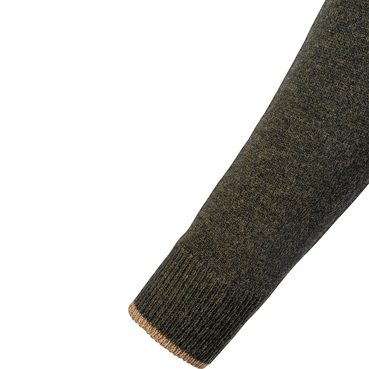 Ashcombe Trui V-Hals 100% Lamswol Donkerolijf
