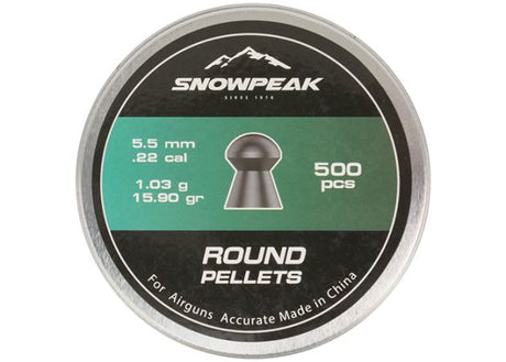Luchtdrukkogeltjes Snowpeak Round 5.5 mm 15.90 grain