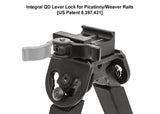Zweibein UTG Gummiarmiert Full Metal QD