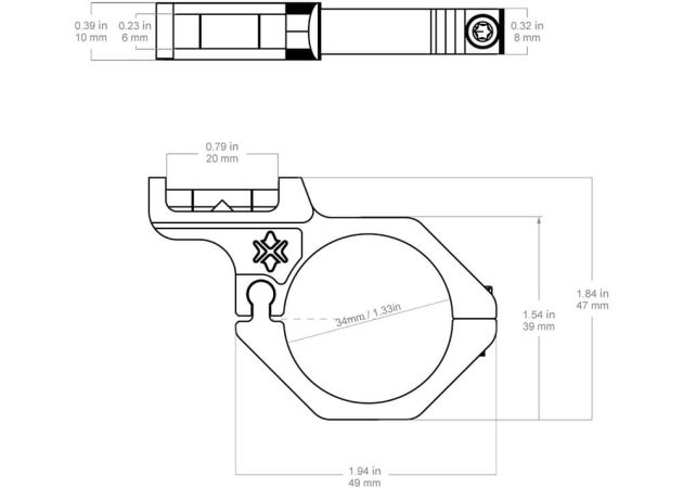 Waterpas Vector Optics Offset Level Ring GenII 30 mm (2)
