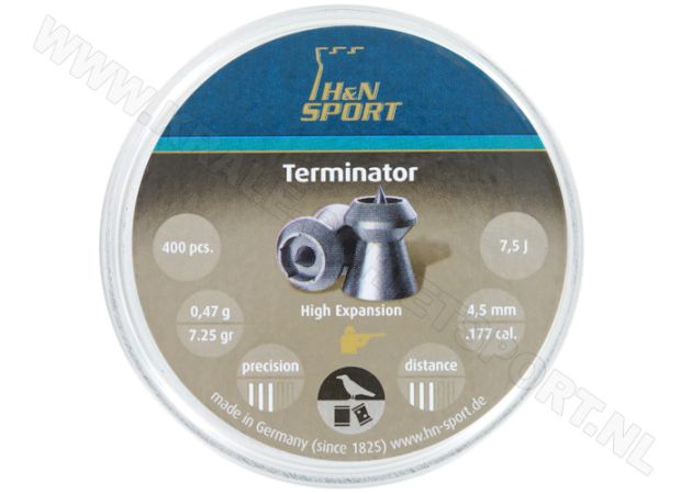 Luchtdrukkogeltjes H&N Terminator 4.5 mm 7.25 grain
