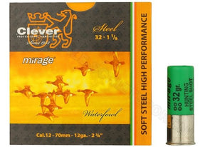 Hagelpatronen Clever Mirage kal. 12 T4 Steel 32 gram