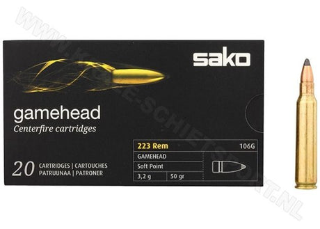 Kogelpatronen Sako Gamehead .223 Rem SP 50 grain
