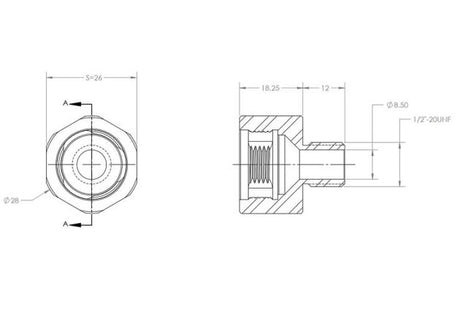Geluiddemperadapter Huma QD 1/2 UNF (2)