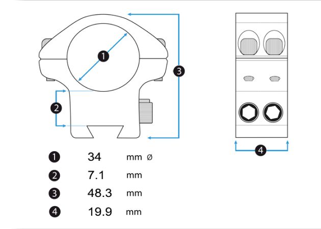 Montage Element Optics Accu-Lite 34 mm Low Weaver/Picatinny (3)
