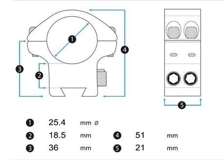 Montageringen Sportsmatch QD 25.4 mm Laser Mount (2)