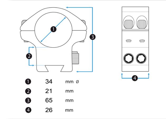 Montage Eagle Vision Backward Infinity Elevation Adjustable 34 mm Picatinny (2)