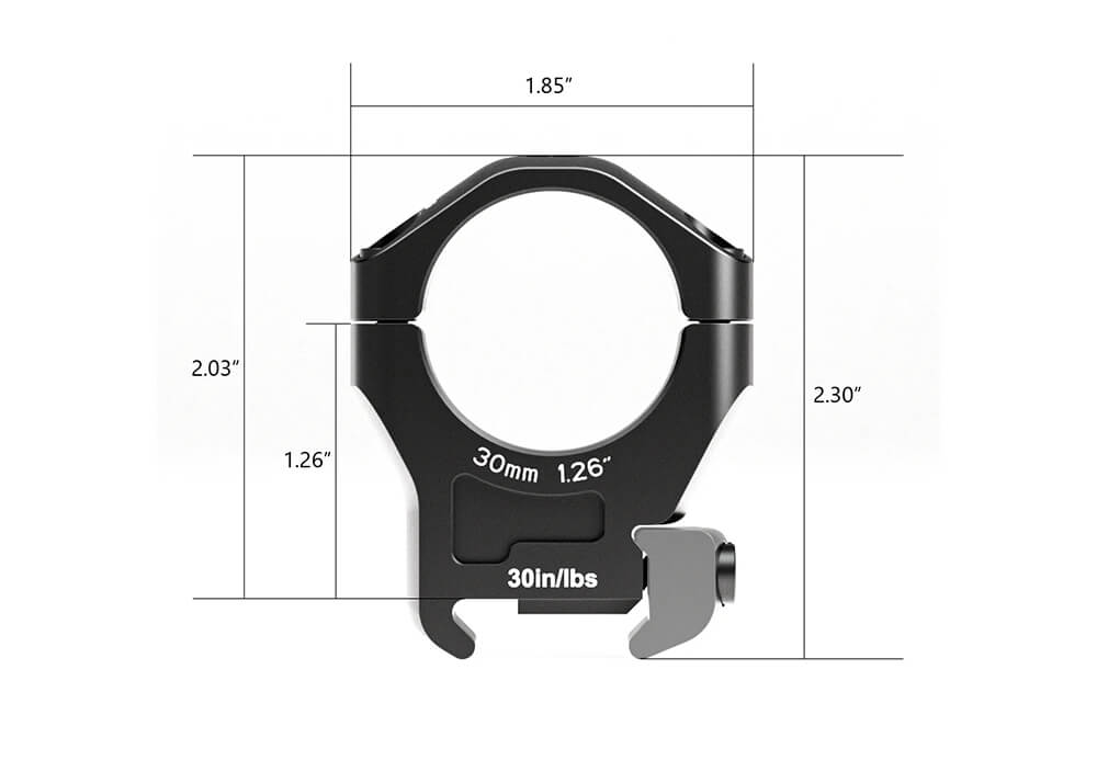 Montage Arken Halo Ti 30 mm Medium Weaver/Picatinny
