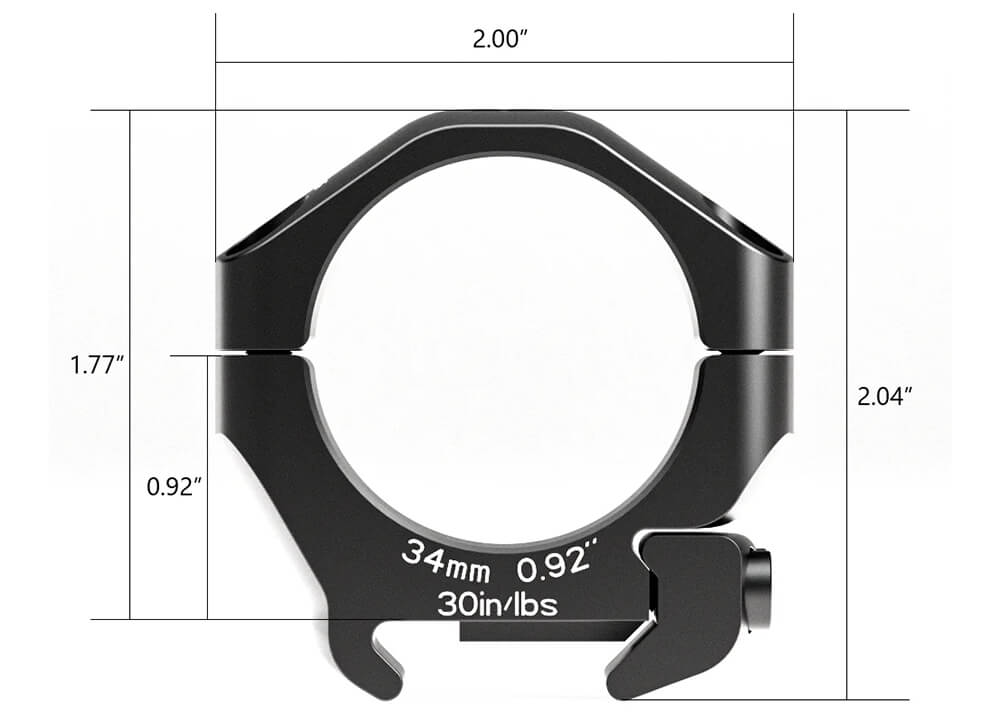 Montage Arken Halo Ti 34 mm Low Weaver/Picatinny