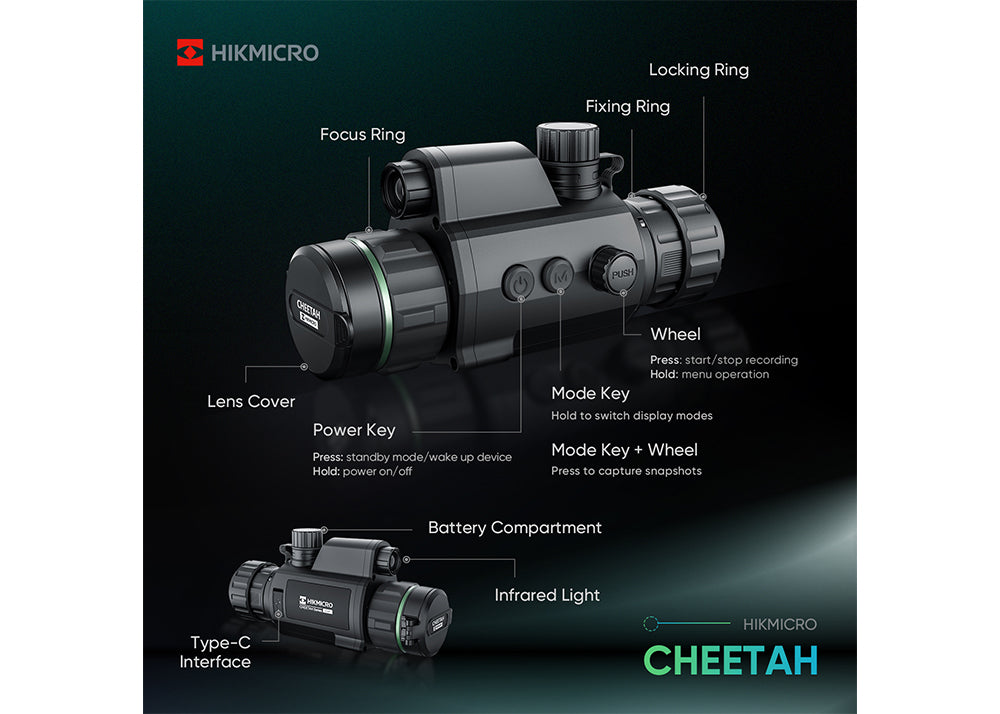 HikMicro Cheetah LRF Clip-On 850 nm IR Nachtsichtgerät