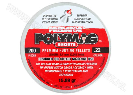 Luchtdrukkogeltjes Predator Polymag Shorts 5.5 mm 15.89 grain