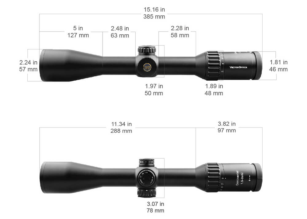 Vector Optics Continental 1.5-9x42 Zielfernrohr