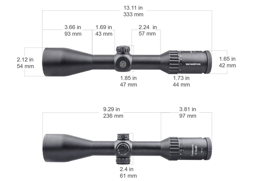 Vector Optics Continental 2-12x50 Zielfernrohr