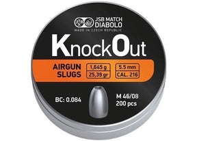 Slugs JSB Knock Out 5.5 mm HP 25.39 grain (.216)