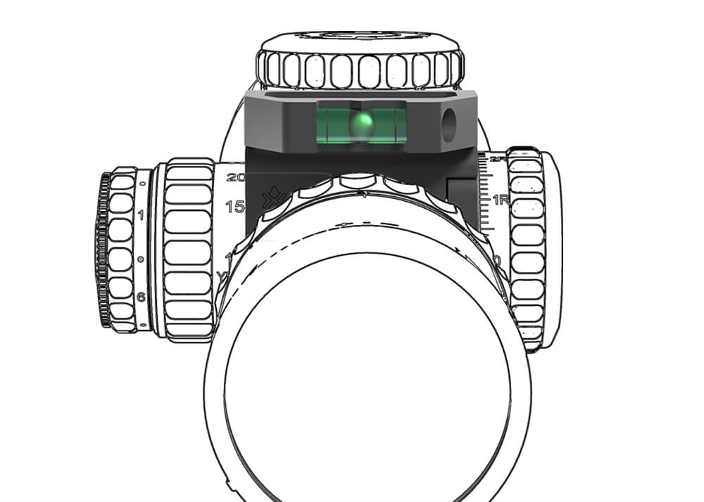 Turret Mark Reader Vector Optics X-Accu 34 mm mit Wasserwaage